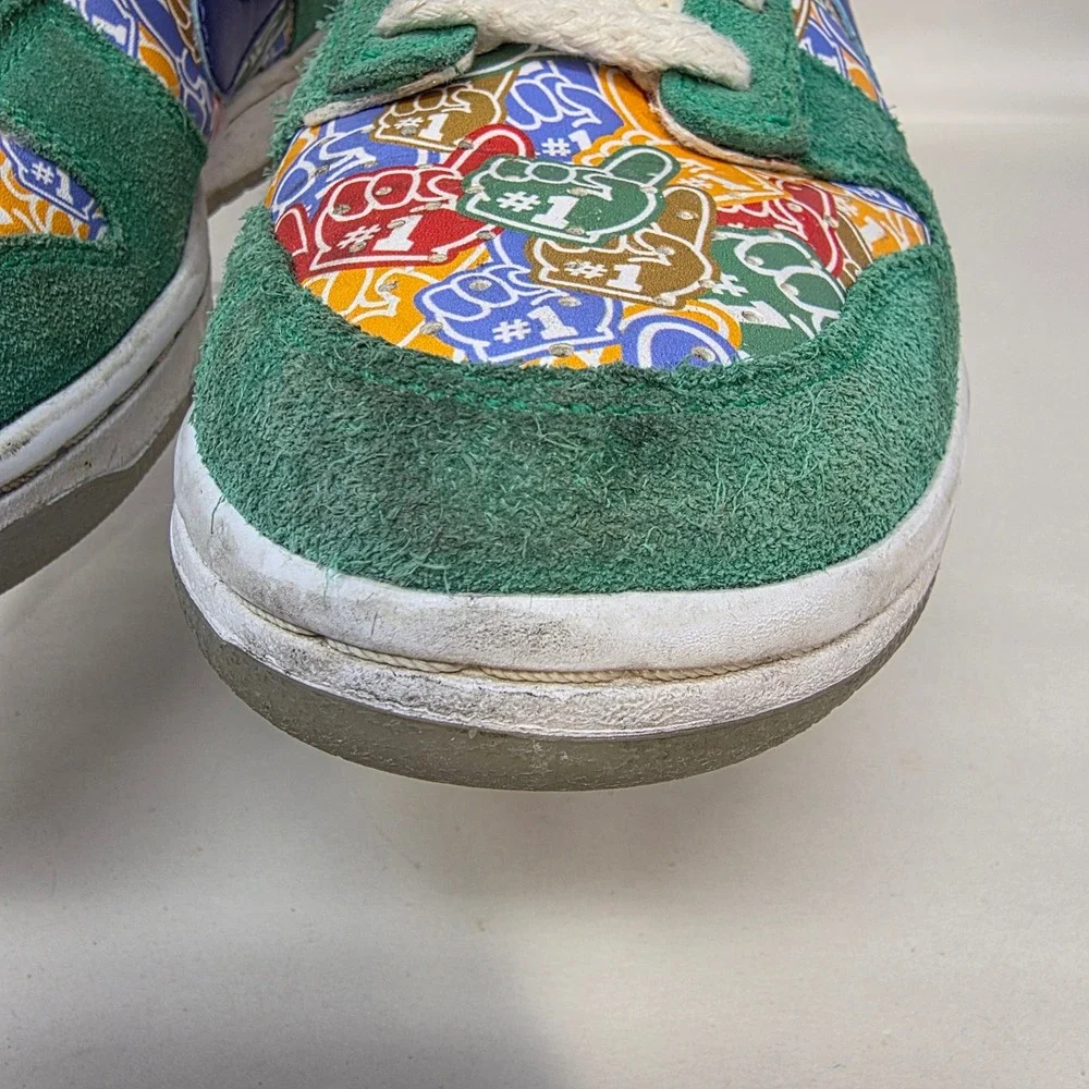 Nike Dunk Low Rooted in Peace Mens 10.5 Green Suede Foam Finger DZ2538-100 Good
